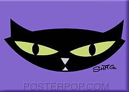 Shag Pop Cat Fridge Magnet Image