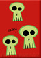 Shag Green Skulls Fridge Magnet Image