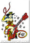 Vince Ray Guitar Girl Fridge Magnet Image