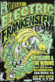 BigToe Electric Frankenstein Silkscreen Concert Poster 2006 Image