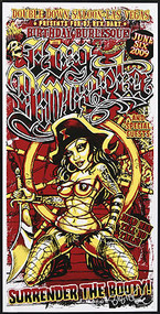BigToe Ivy D'Muerta Silkscreen Burlesque Poster 2009 Image