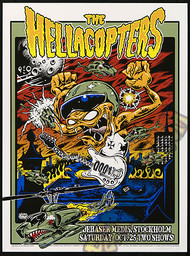 Dirty Donny Hellacopters 10-25-08 Sweden Silkscreen Concert Poster Image