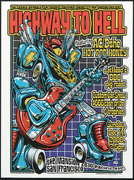 Dirty Donny Highway to Hell Kustom Car Show Silkscreen Concert Poster 2008 Image