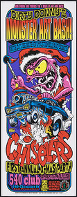 Dirty Donny Monster Art Bash Chislers Car Club SF X-Mas Silkscreen Poster 2009 Image