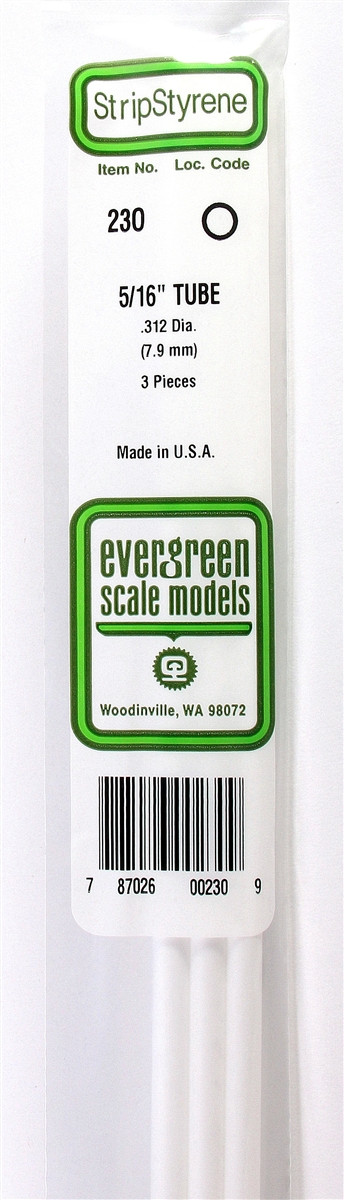 230 3 Evergreen Tube 5/16  .312 