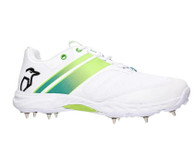 Kookaburra Pro 2.0 Spike Shoes - White/Lime