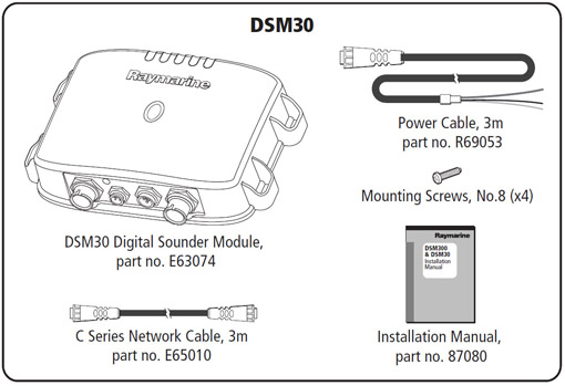 Raymarine DSM30 - What's in the Box
