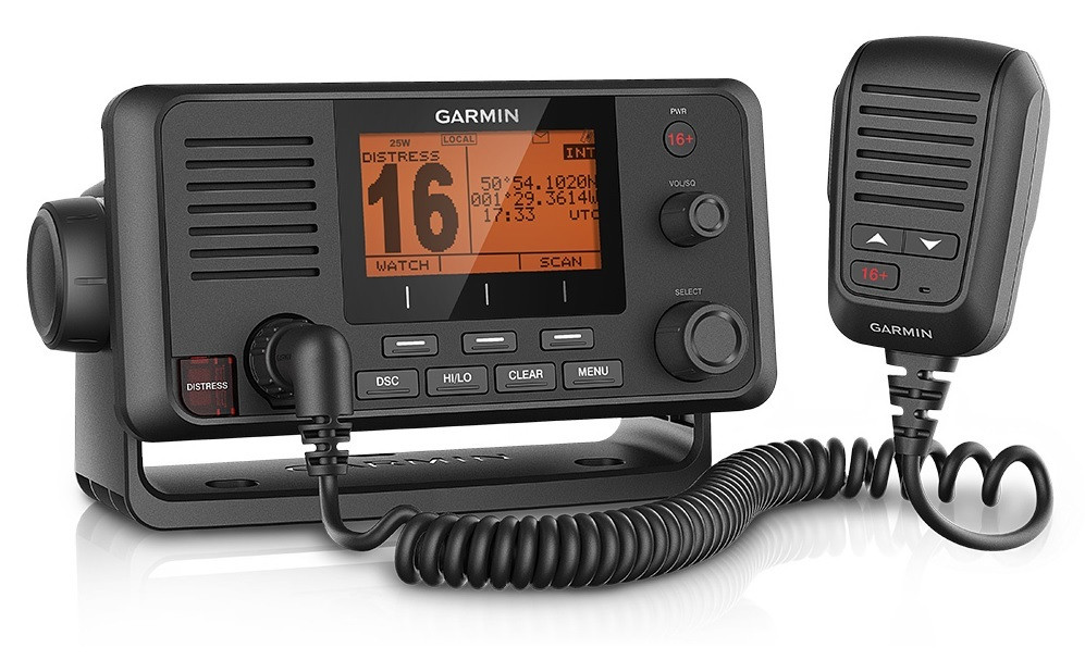 Marine Electronics Garmin VHF 215i Rear Panel Showing Connectivity Ports