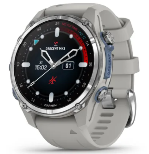 Marine Electronics Garmin Descent Mk3 Watch Showing Fitness Tracking Mode