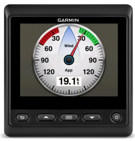 Garmin GMI™ 20 Marine Instrument showing customizable data fields for tailored marine monitoring