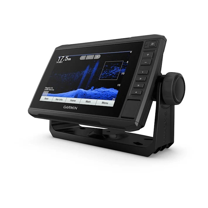Garmin ECHOMAP™ UHD 72cv interface showcasing customizable data overlays
