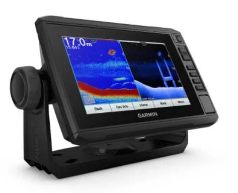Garmin ECHOMAP™ UHD 72cv unit in use during bright daylight on the water
