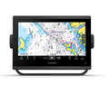 Front view of the Garmin GPSMAP 923xsv showing its bright 9-inch touchscreen display.
