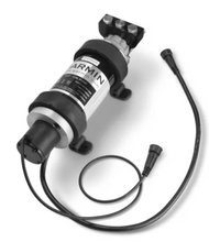 Front view of the Garmin 2-L hydraulic pump unit with visible pump housing and mounting base.