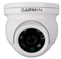 Front view of the Garmin GC 10 camera showing its rugged marine-grade housing.