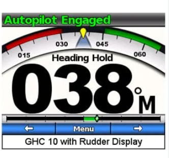 Diagram showing rudder angle signal conversion into NMEA 2000 data.