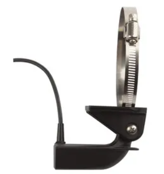 In-hull mounting style of Garmin GT15M-IH for fiberglass boats