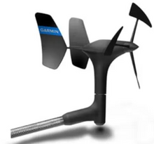 Garmin gWind™ wind transducer with mounted three‑bladed propeller and twin‑fin design.