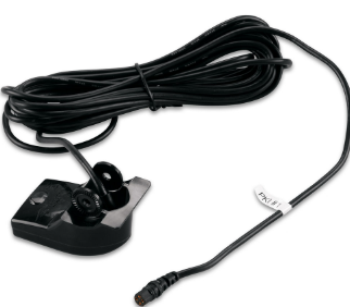 Detailed view of Garmin Dual Beam Transducer beam design for sonar performance