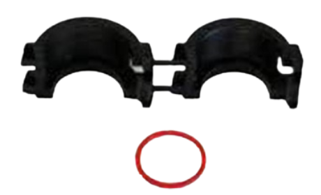 Side view of Garmin split cable collar with detailed threading.