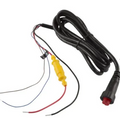 Garmin 4-pin threaded power/data cable (010-12445-00) with rugged marine connectors.