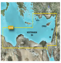 Garmin BlueChart g3 Vision Mediterranean Southeast 010‑C0774‑00 microSD/SD card with chart data.