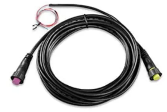 Garmin cable connected between GHP Reactor CCU and ECU in marine autopilot setup.