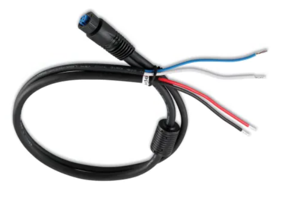 Connector end of the actuator power cable inserted into a Garmin autopilot unit.