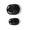 Close‑up of the two black control knobs for volume and channel tuning.