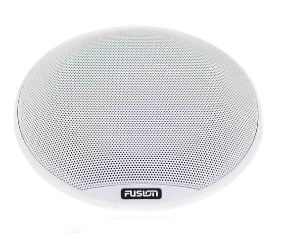 Rear view of speaker housing showing mounting frame and connection points.