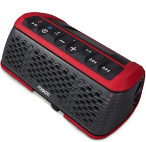 Rear view of the stereo showing mounting and cable connection details.