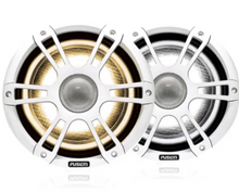 Front close-up of the Fusion Signature Series 3 6.5″ speakers with white grille.