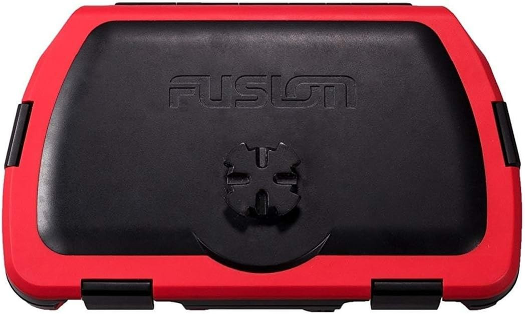 Red case with accessories laid out (mount hardware and mounts).