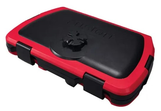 Interior padded lining protecting devices from impacts.