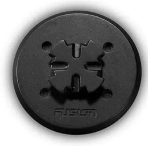 Fusion StereoActive&trade; unit placed on the Flat Puck in mounted position.