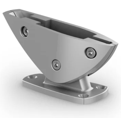 Brackets installed on a boat deck ready to receive Fusion wake tower speakers.