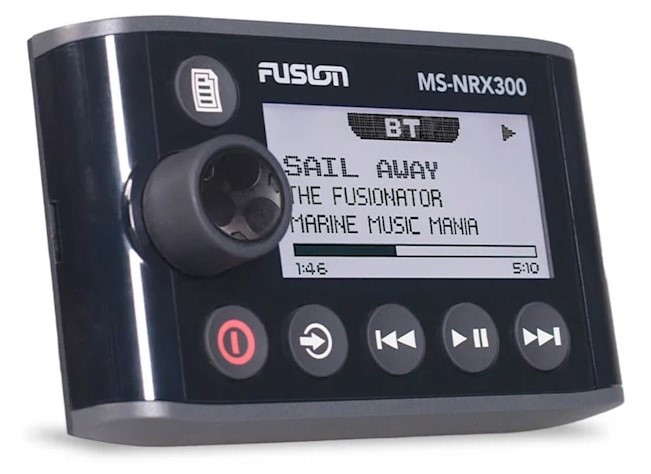 Wired remote with included NMEA 2000 drop cable and T-connector.