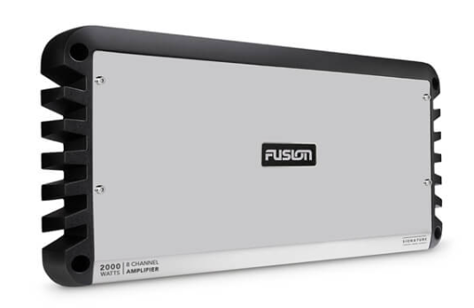 Close‑up of Class‑D amplifier circuitry and control panel.