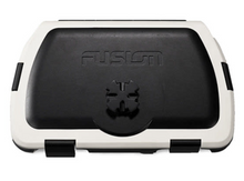 Front view of the Garmin Fusion Active Safe StereoActive™ Dock in white.