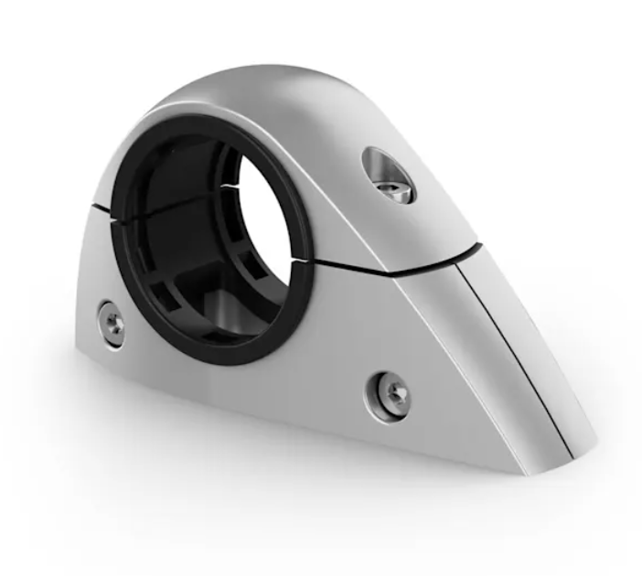 Brackets with silicone grommets and screws included in the kit.