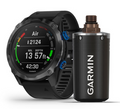Garmin Descent™ Mk2i Dive GPS Smartwatch Bundle front view showing Titanium Carbon Grey DLC finish and included Descent T1 transmitter.