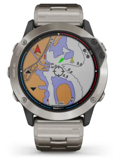 Close-up of the titanium band links and deployment clasp.