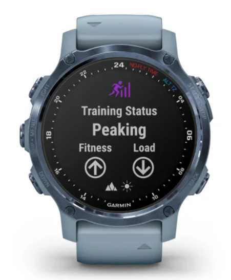 Lifestyle image of watch tracking a run or outdoor fitness activity.