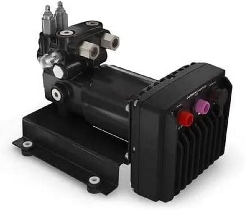 Close-up view of the Garmin GHP SmartPump v2 hydraulic steering pump.