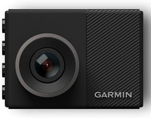 Garmin Dash Cam 45 compact 1080p dashboard camera mounted inside a vehicle.