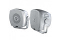 FUSION MS-BX402 pair of compact marine box speakers designed for boat and outdoor audio installations.