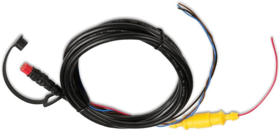 Garmin Power/Data Cable connected to compatible marine electronics equipment.