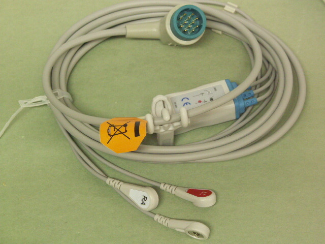 3 lead ECG cable for Physio-control/Medtronic LIFEPAK12, LIFEPAK20E,LIFEPAK15
