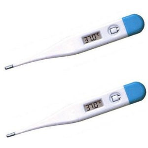 electronic digtial thermometer , lot of 2, farenheit scale, last memory