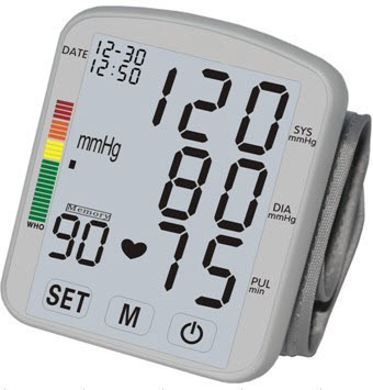 EastShore B13WV Wrist Blood Pressure Monitor w/talking voice(Spanish/English) / 3 color alert.